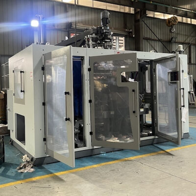 Extrusion Blow Molding Machine with Variable Frequency Motor Control 3 Heads and Auto Deflashing for Plastic Hollow Products