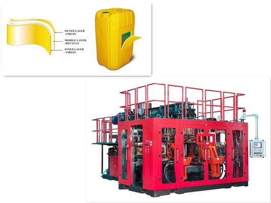 Three Layer Jerry Can Hdpe Blow Moulding Machine
